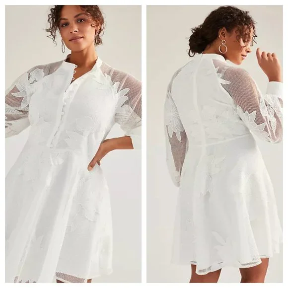 NWT Anthropologie Mare Mare Sabine Embroidered Mini Dress XS - Picture 6 of 16